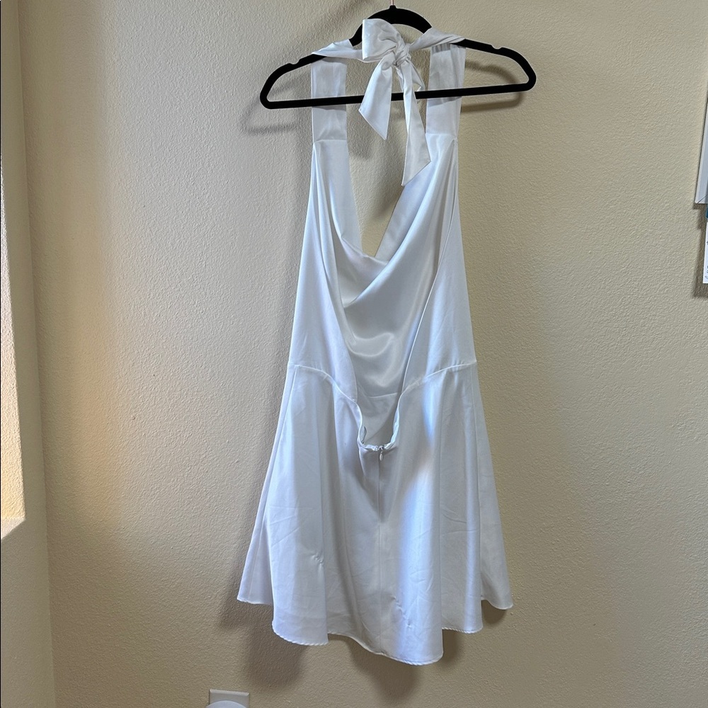 Abercrombie & Fitch Cream Halter Dress Women’s Size XL - Picture 4 of 8